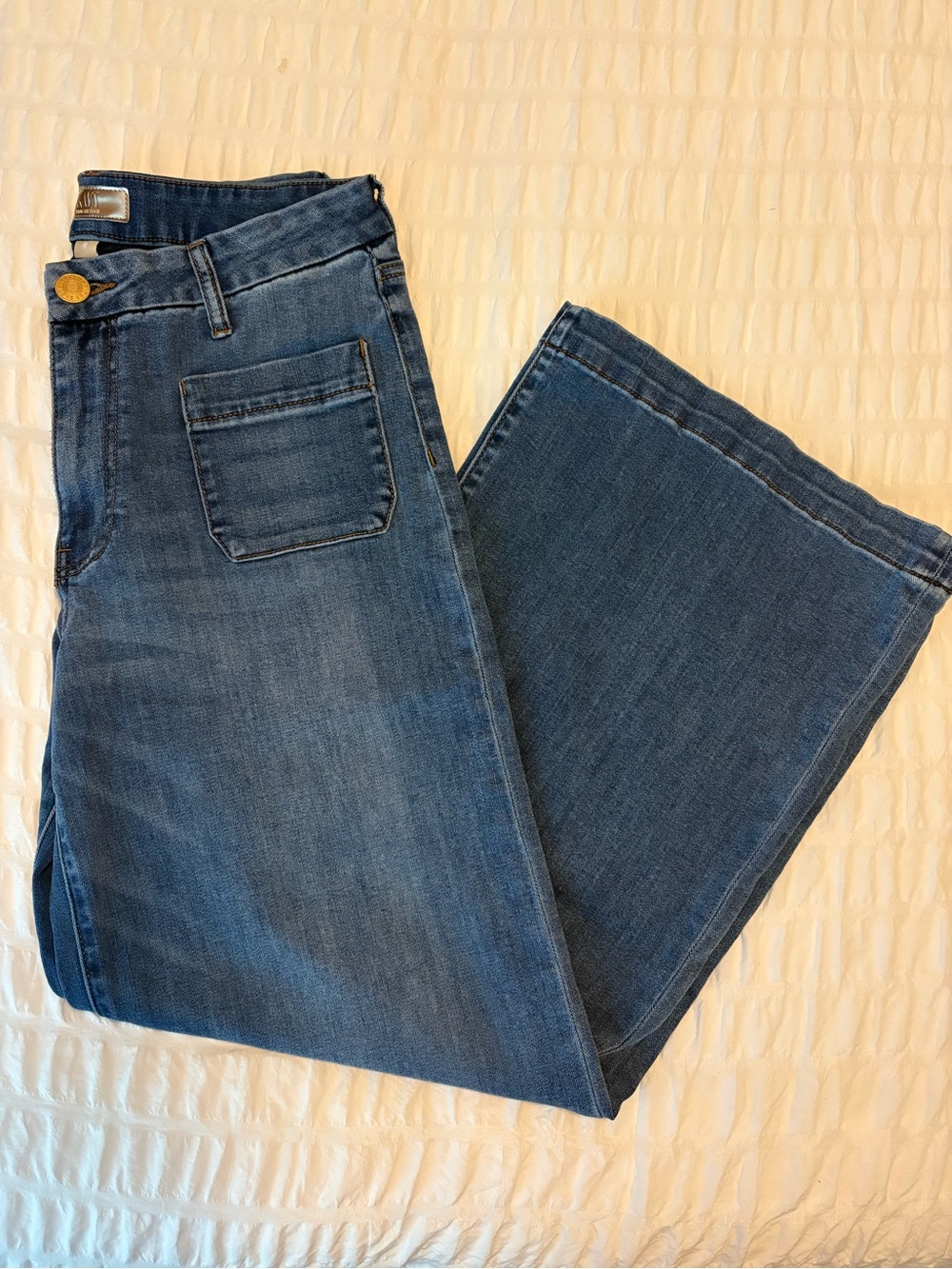 Kut from the Kloth Meg Wide Leg Blue Jeans